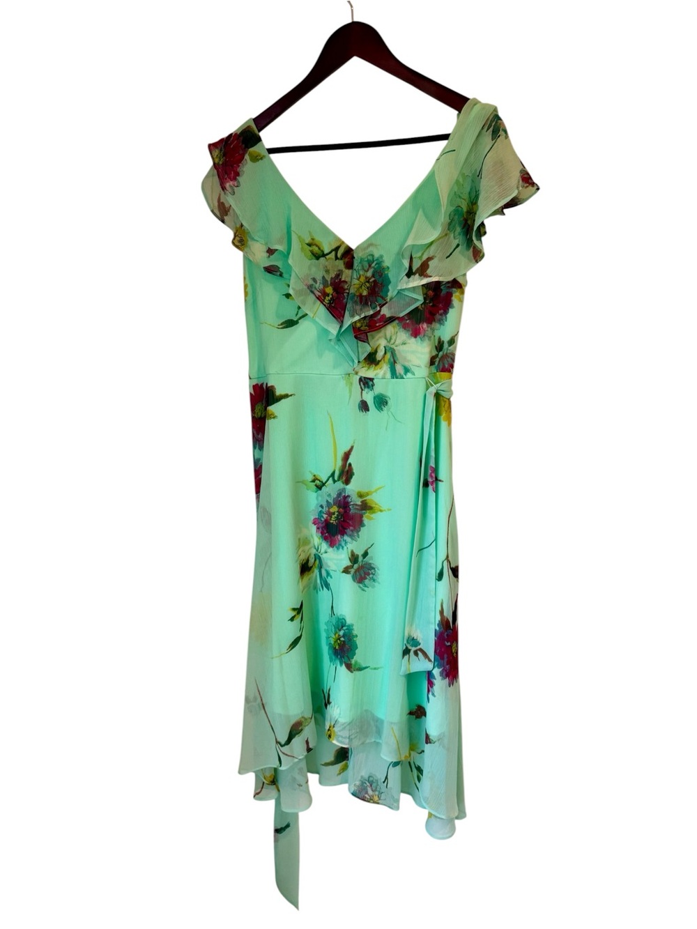 DKNY Floral Mint Green Spring Easter Summer Dress NWT Sz 12